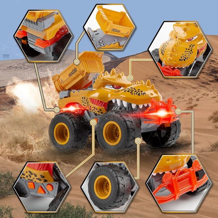 Veslier Dinosaur Monster Construction Truck Toy Assortment