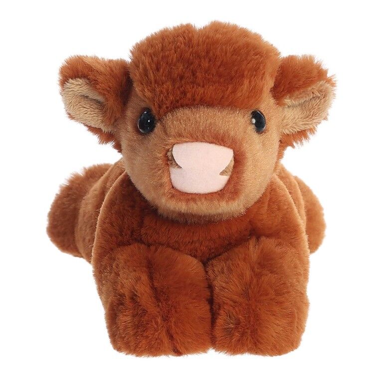 Aurora Mini Flopsie Highland Cow Calf Plush, 8-In