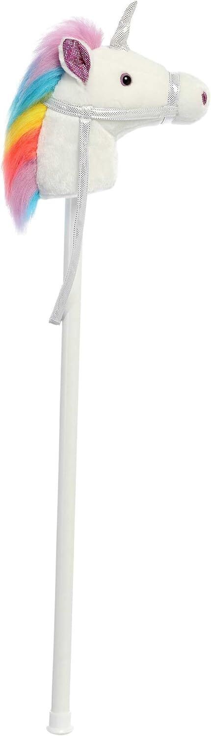 Aurora White Ride-On Giddy Up Stick Toy Assorted Styles, 37-In