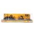 Diecast Masters 1:87 Scale Cat Semi Tractor With lowboy Trailer And Cat Diecast Machines Assorted