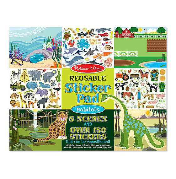 Melissa & Doug Reusable Sticker Pad - Habitats - 3 yrs+