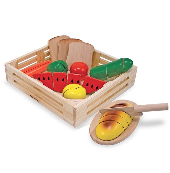 Melissa & Doug Cutting Food Wooden Play Set - 3-5 Years
