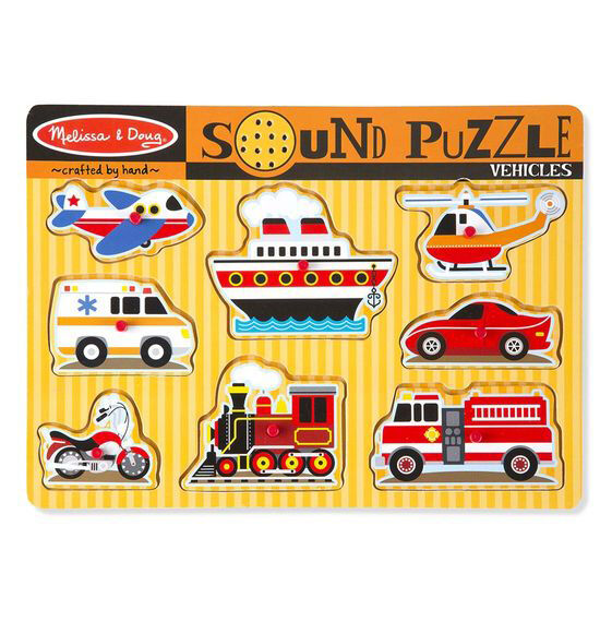 Melissa & Doug Vehicle Sound Puzzle - 8 Pieces - 3 yrs+