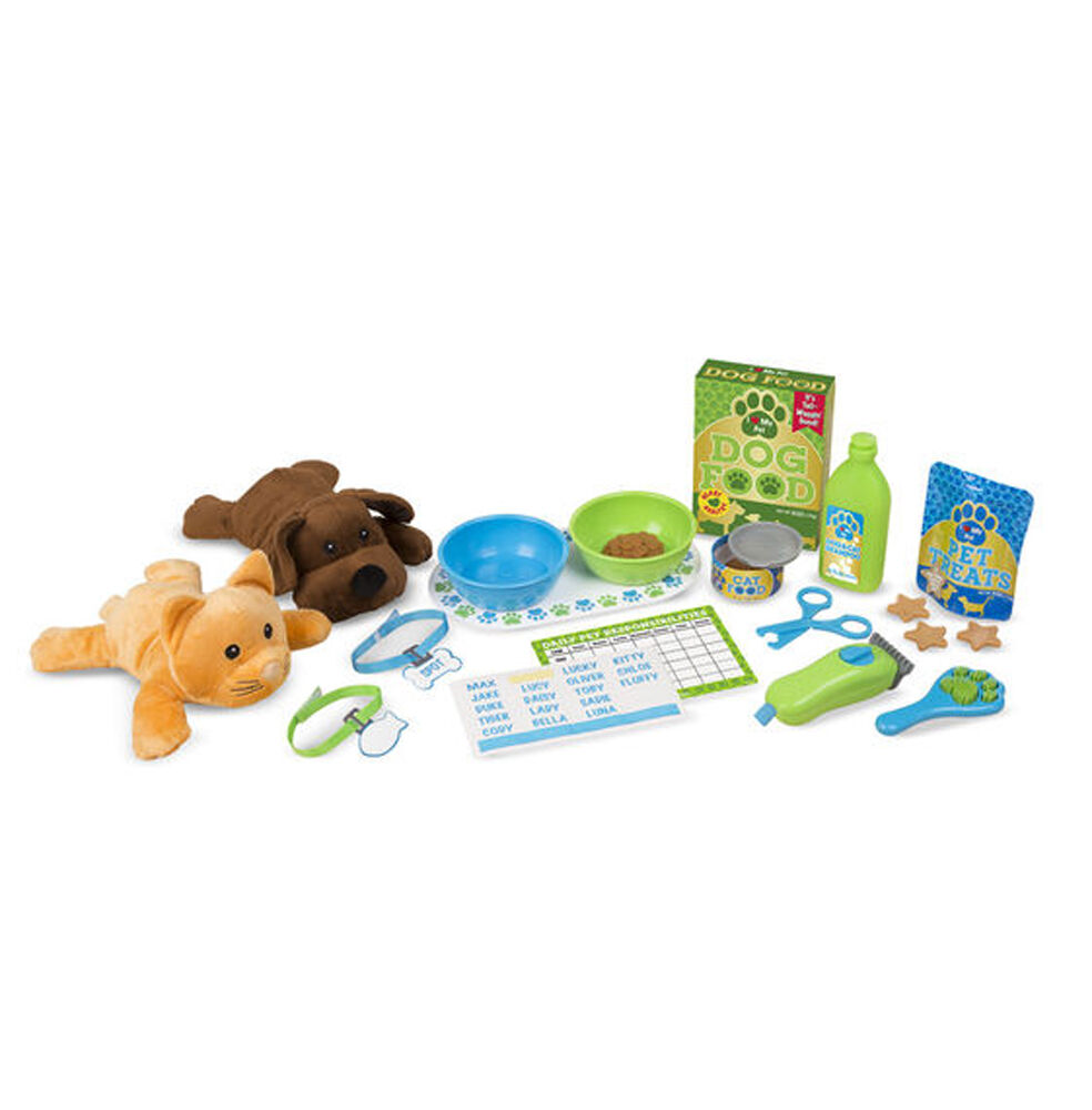 Melissa & Doug Feeding & Grooming Pet Care Set - 3 yrs+
