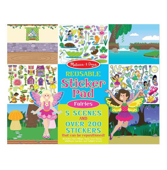 Melissa & Doug Reusable Sticker Pad - Fairies - 3 yrs+
