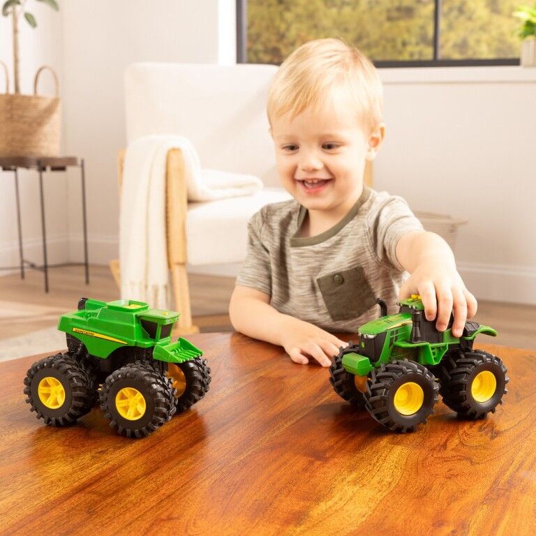 Tomy John Deere Monster Treads Lights & Sounds Tractor And Combine, 2-Pk