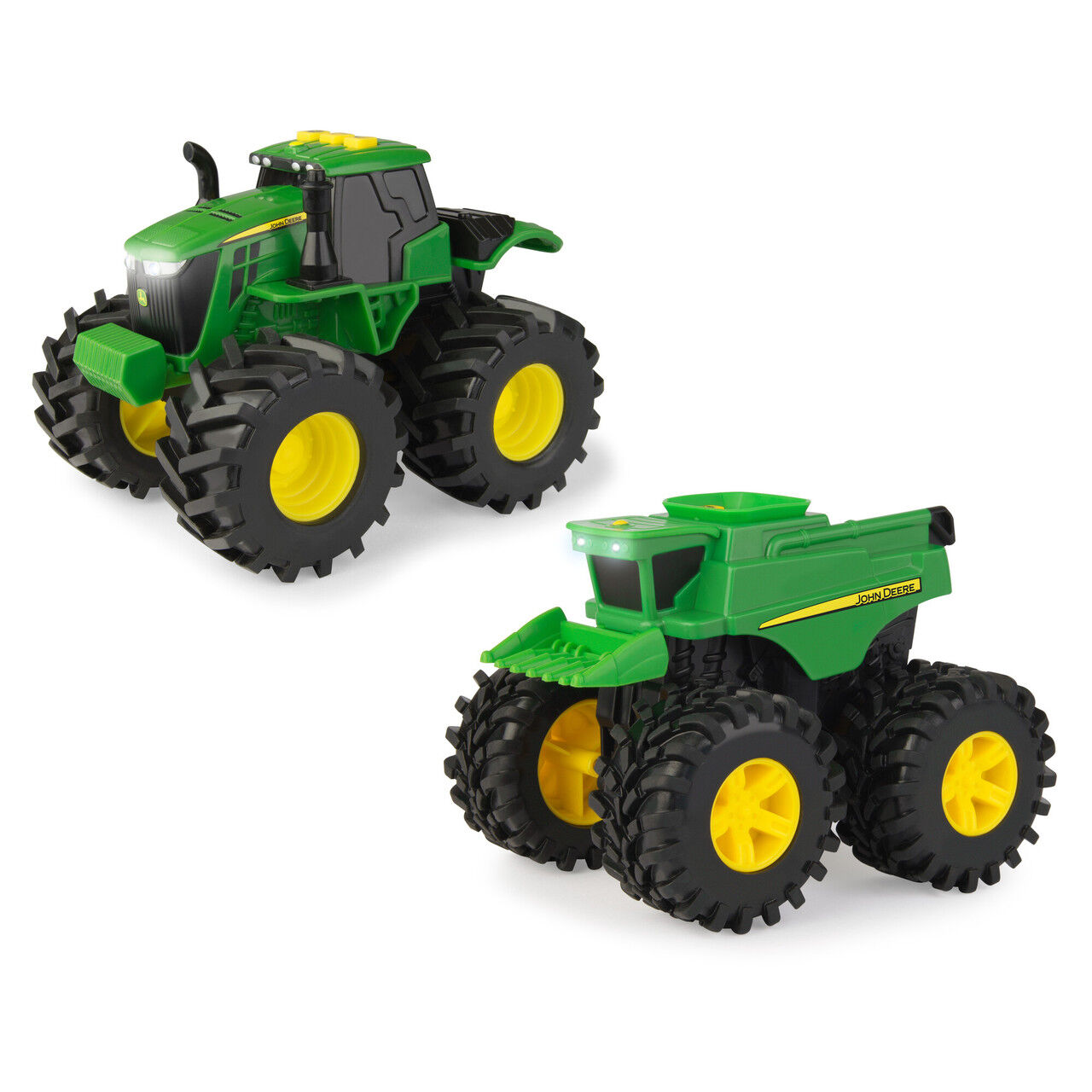 Tomy John Deere Monster Treads Lights & Sounds Tractor And Combine, 2-Pk