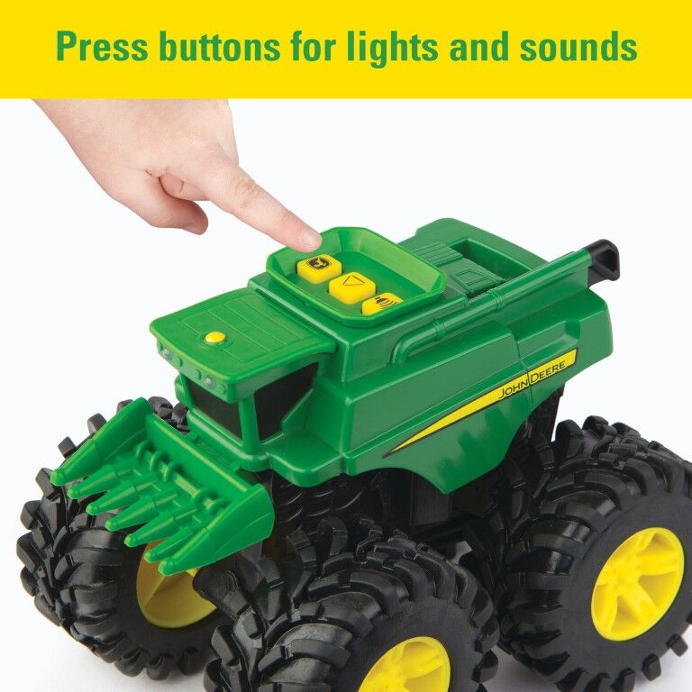 Tomy John Deere Monster Treads Lights & Sounds Tractor And Combine, 2-Pk