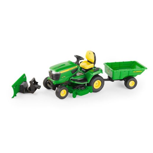 Tomy ERTL Big Farm John Deere X758 Lawn Mower with Accessories Toy Set