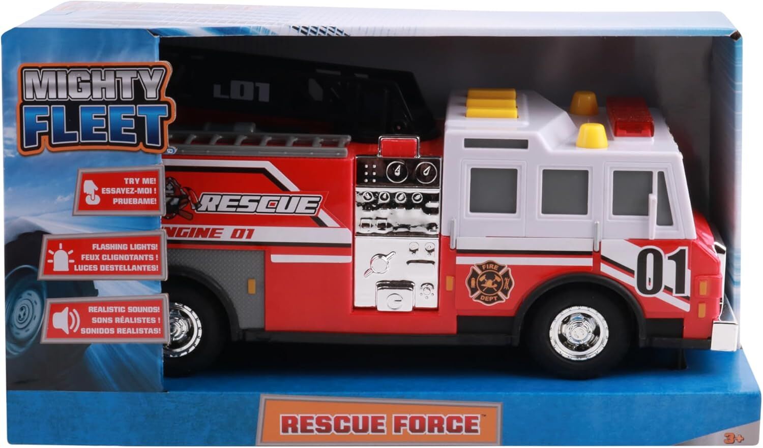 Mighty Fleet Diecast Toughest Minis Toy Vehicle Assortment, 5-In