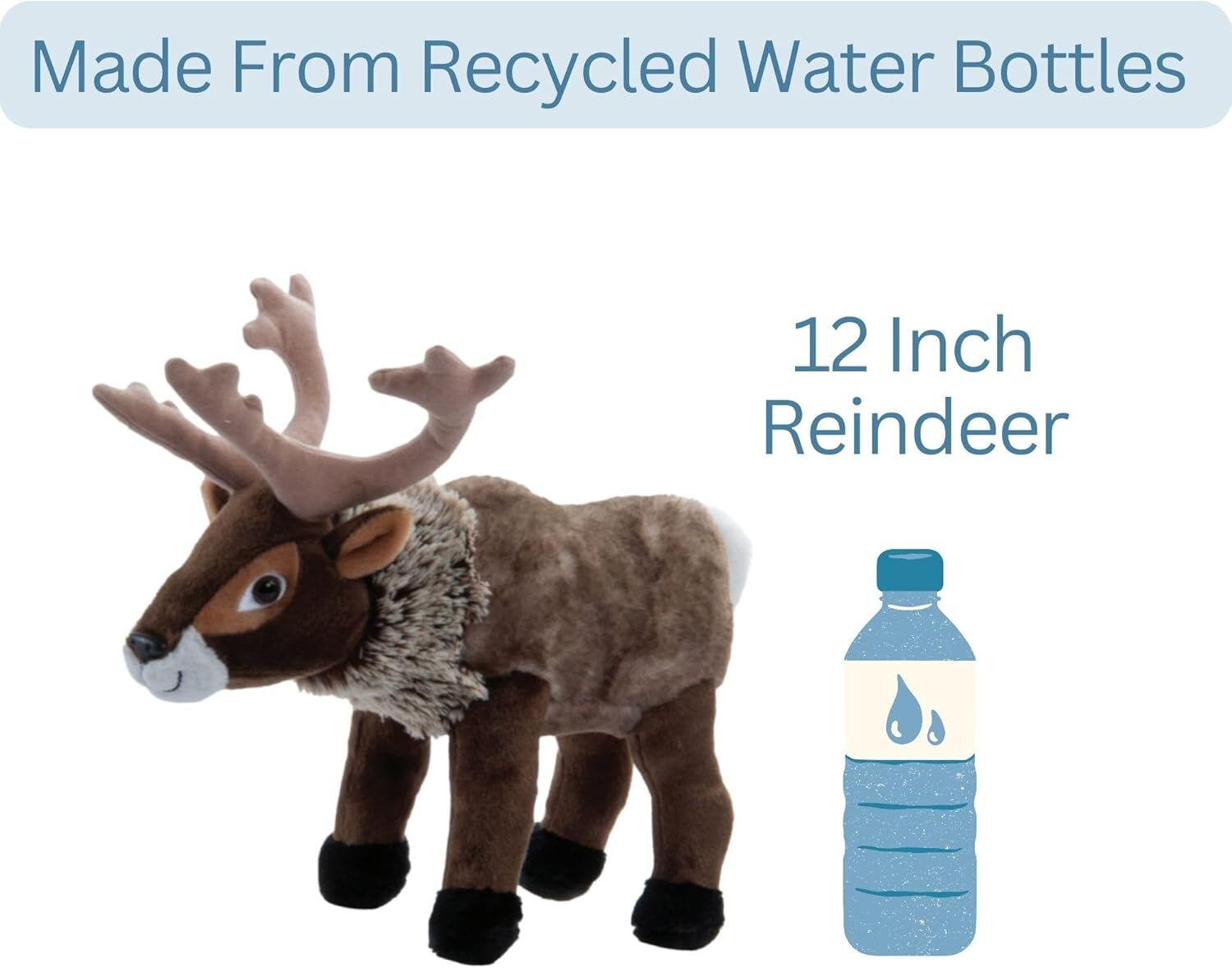 The Petting Zoo Reindeer Stuffed Animal, 12-In