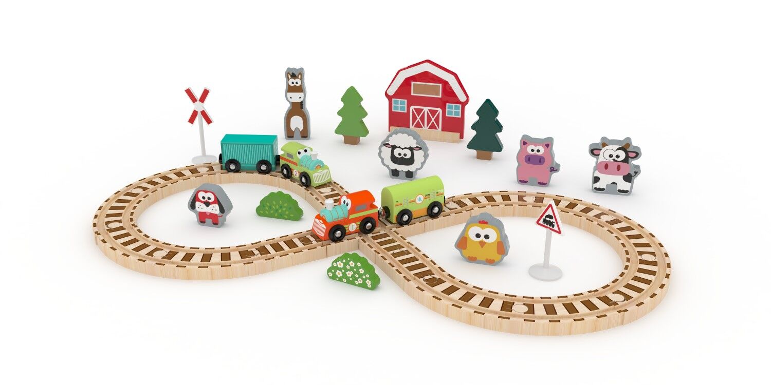 J'ADORE Farm Train Playset