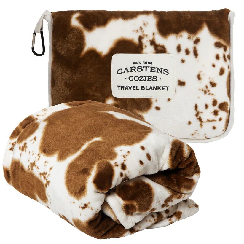 Carstens Inc. Hair On Hide Travel Blanket, 50 in. x 60 in.
