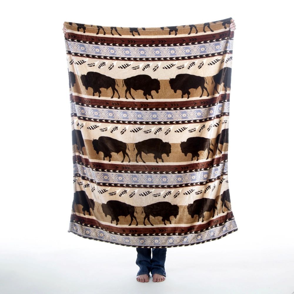 Carstens Inc. Buffalo Stripe Travel Blanket