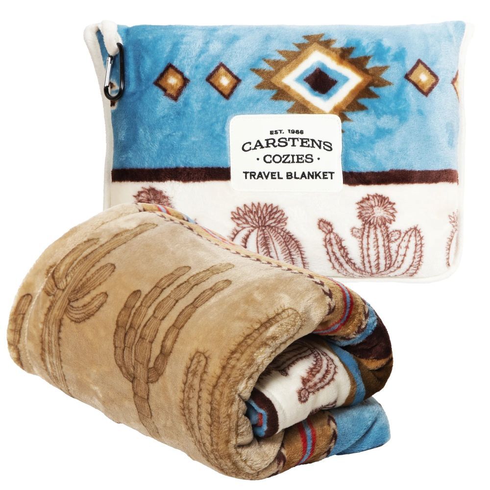 Carstens Inc. Cactus Stripe Travel Blanket