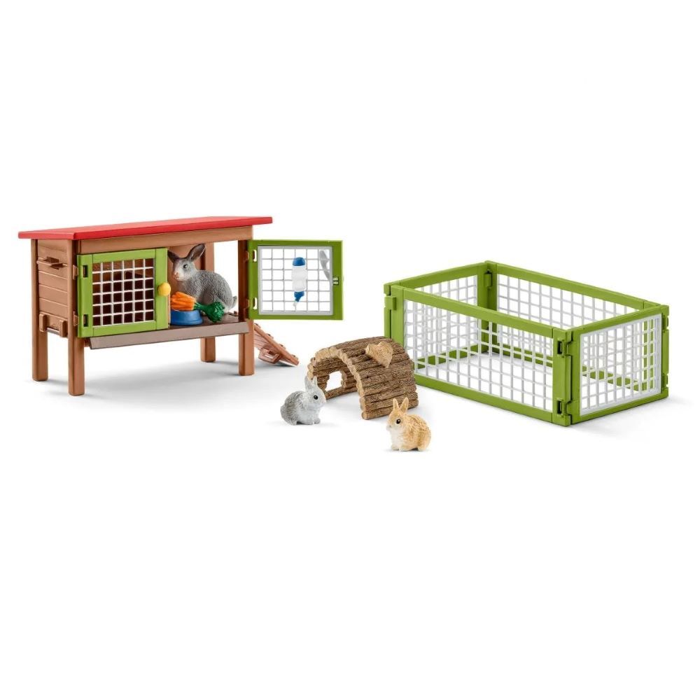 Schleich Toy Rabbit Hutch