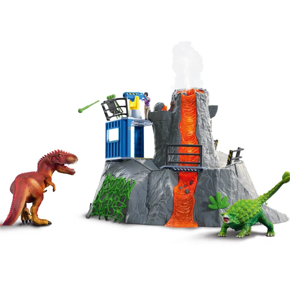 Schleich Volcano Expedition Base Camp Toy Set