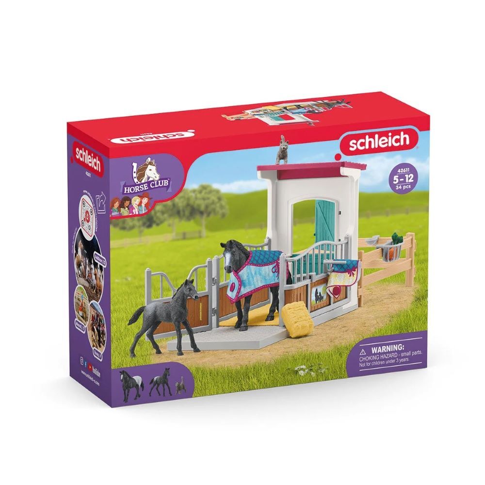 Schleich Horse Box with Mare and Foal Toy Set