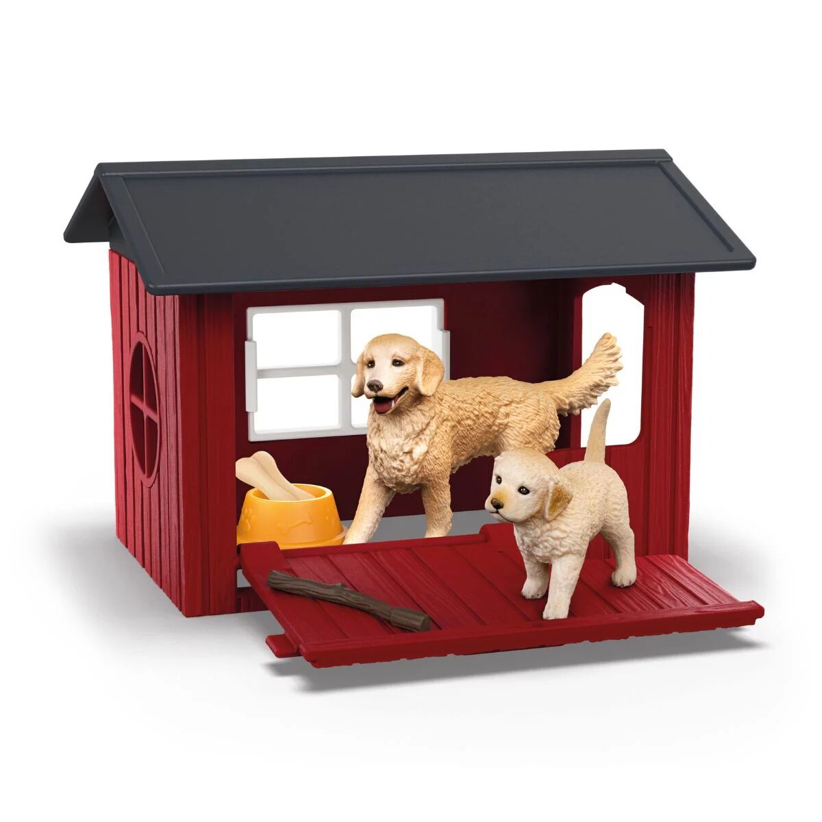 Schleich Dog Kennel Toy Set With Golden Retriever