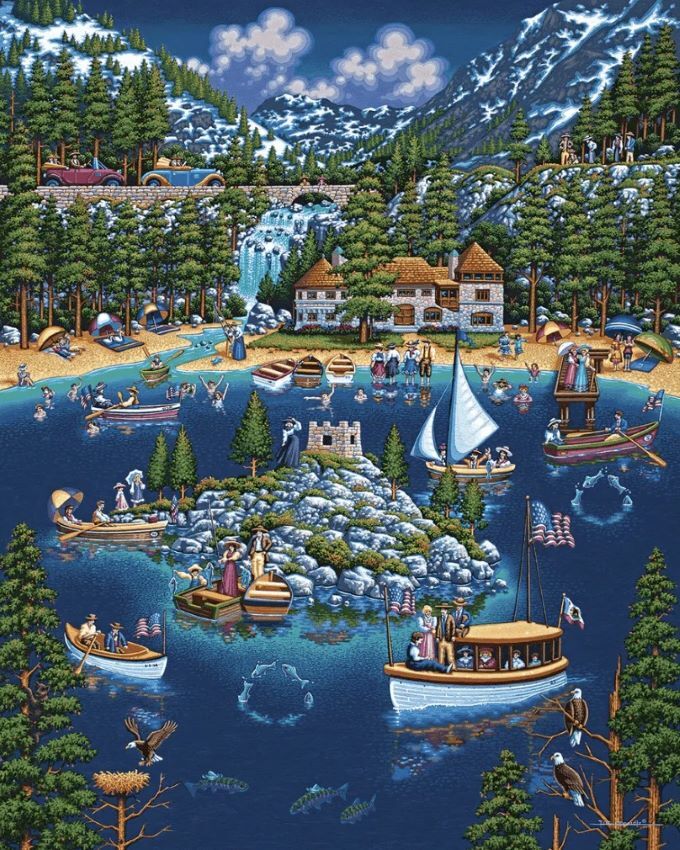 Dowdle Lake Tahoe, California Puzzle, 500-Pc
