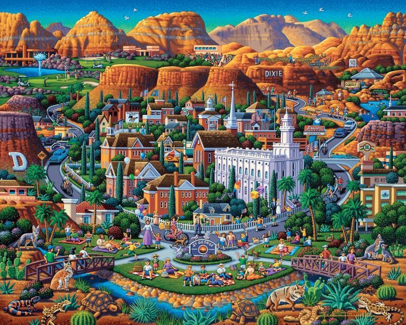 Dowdle Sunny St George, Utah Puzzle, 500-Pc