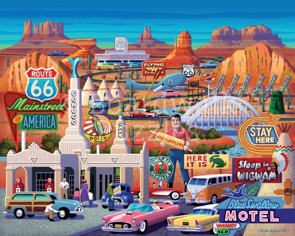 Boardwalk Route 66 Puzzle, 1000-Pc