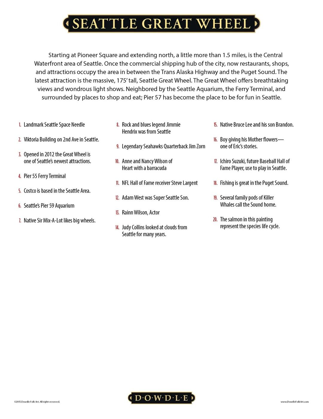 Dowdle Seattle Great Wheel, 500-Pc