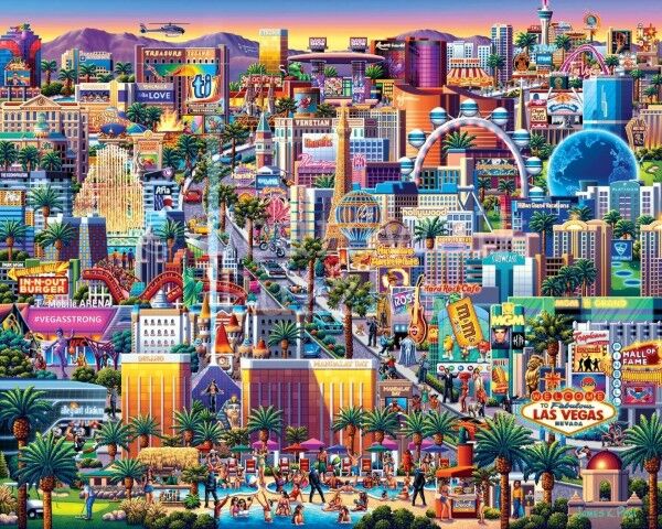 Boardwalk Puzzle Company Las Vegas Strip, 500-Pc