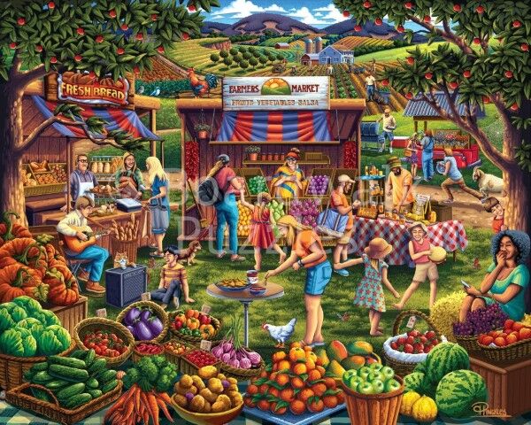 Boardwalk Puzzle Company Farmers Market Puzzle, 500-Pc