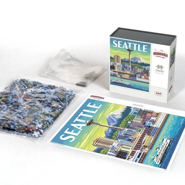 Boardwalk Puzzle Company Seattle Puzzle, 500-Pc