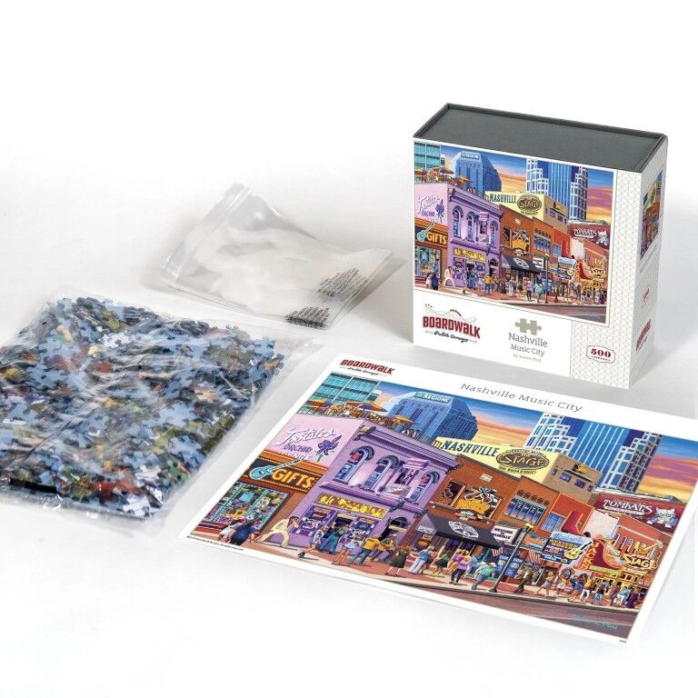 Boardwalk Puzzle Company Nashville Music City Puzzle, 500-Pc