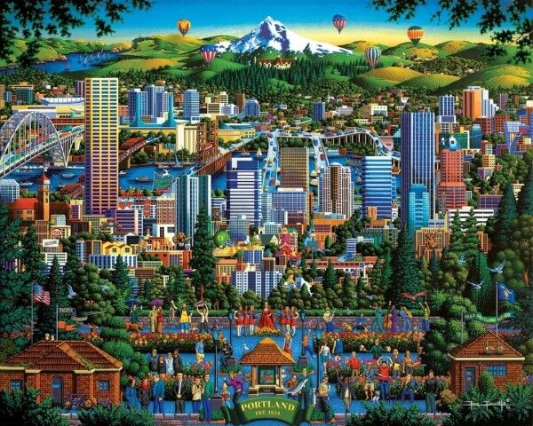 Dowdle Portland City Of Roses Personal Puzzle, 210-Pc