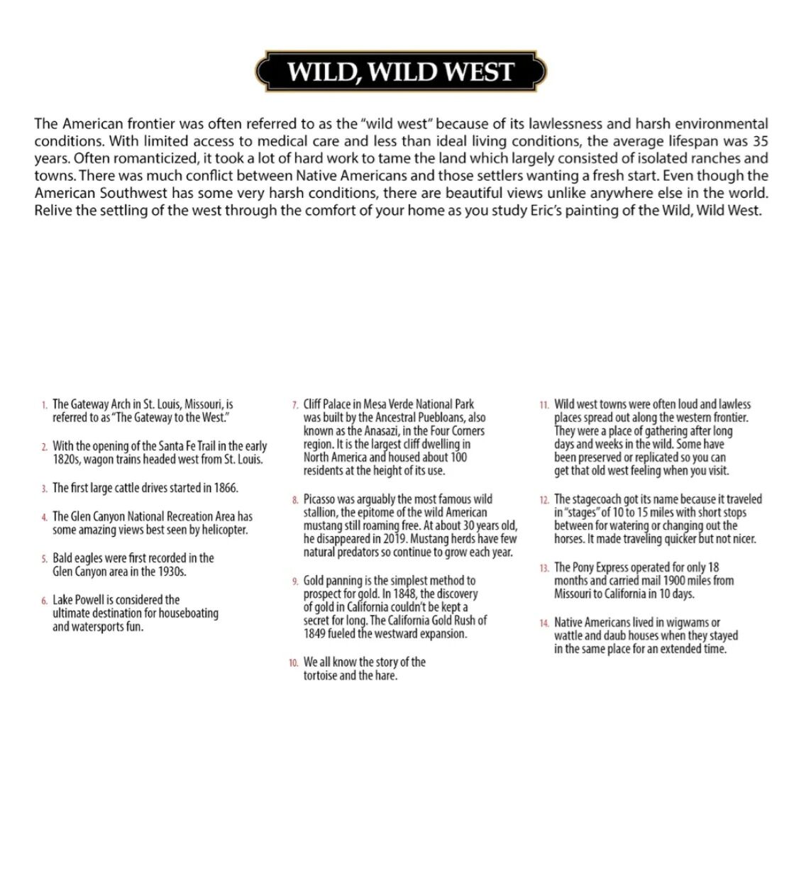 Dowdle Wild, Wild West Puzzle, 210-Pc