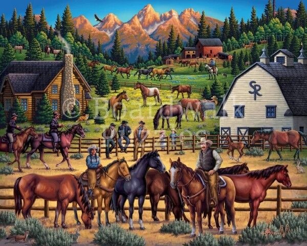 Boardwalk Puzzle Company Sunrise Ranch Personal Puzzle, 210-Pc