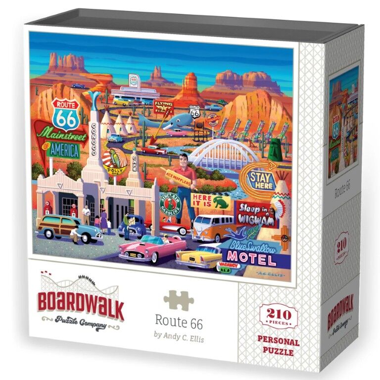 Boardwalk Puzzle Company Route 66 Personal Puzzle, 210-Pc