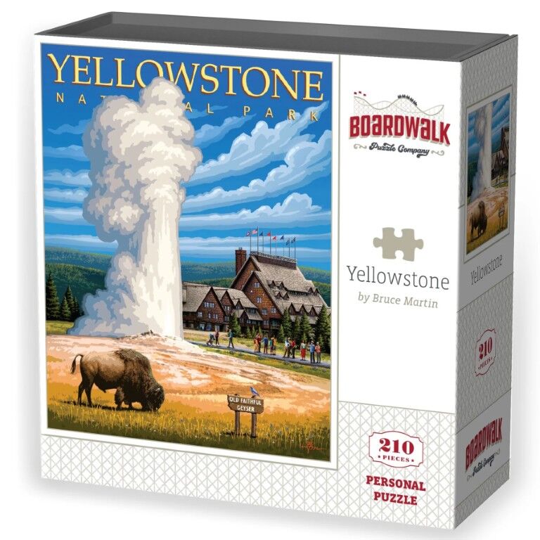 Boardwalk Puzzle Company Yellowstone National Park Personal Puzzle, 210-Pc