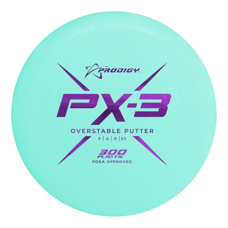 Prodigy Disc PX-3 300 Plastic Overstable Putter Assorted Colors, 174-g