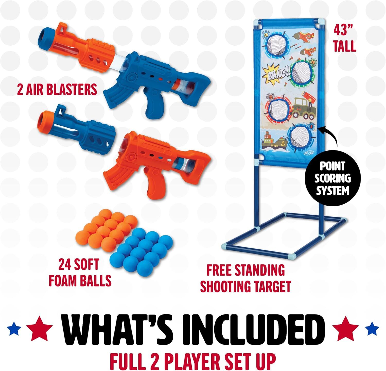 National Sporting Goods Kid's Aeroblast Foam Ball Shooting Game