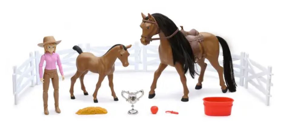 New Ray Toys Valley Ranch Horse Playset Assortment