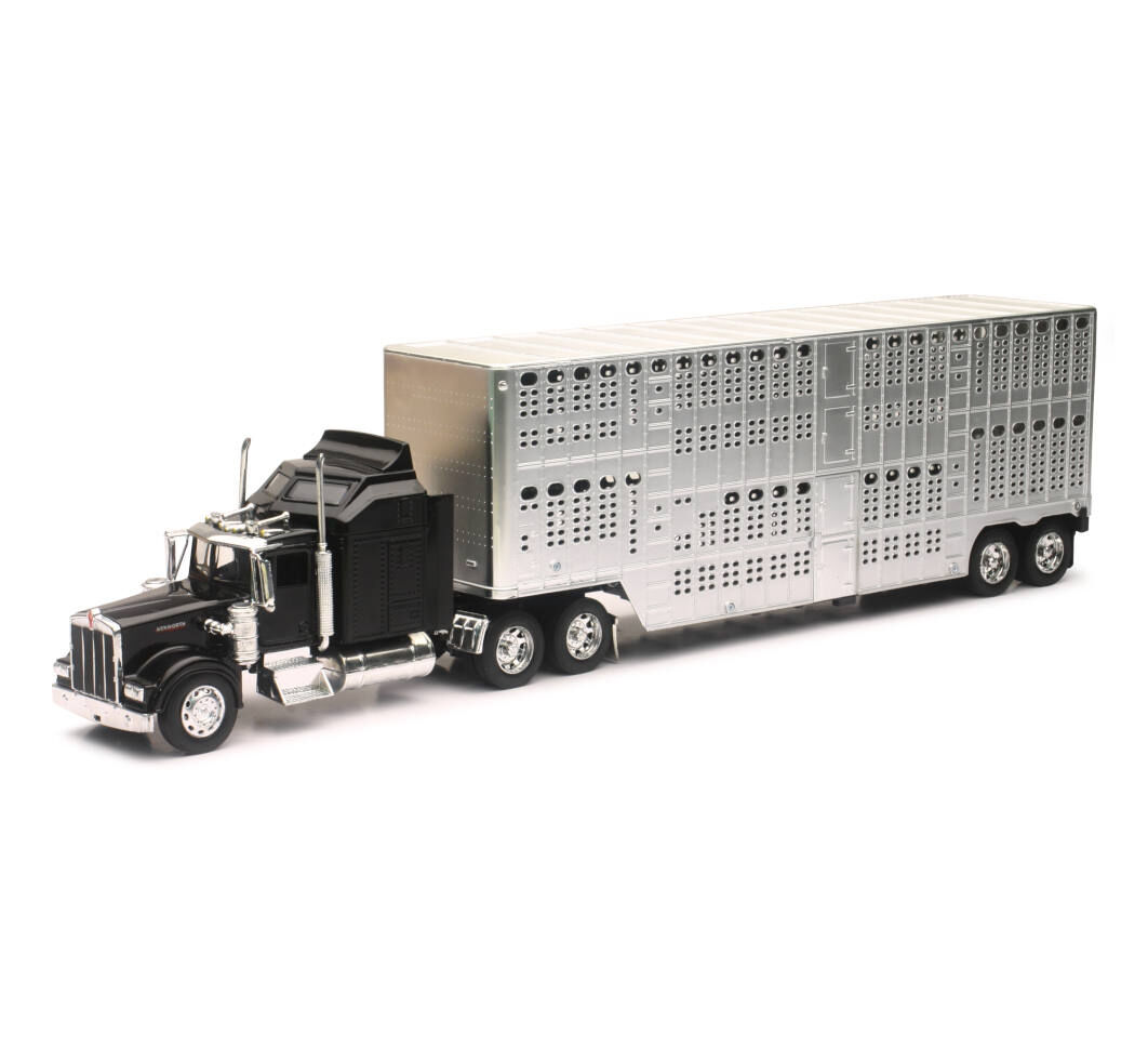 New Ray 1:32 Scale Chrome Pot Belly Livestock Truck Toy Assortment