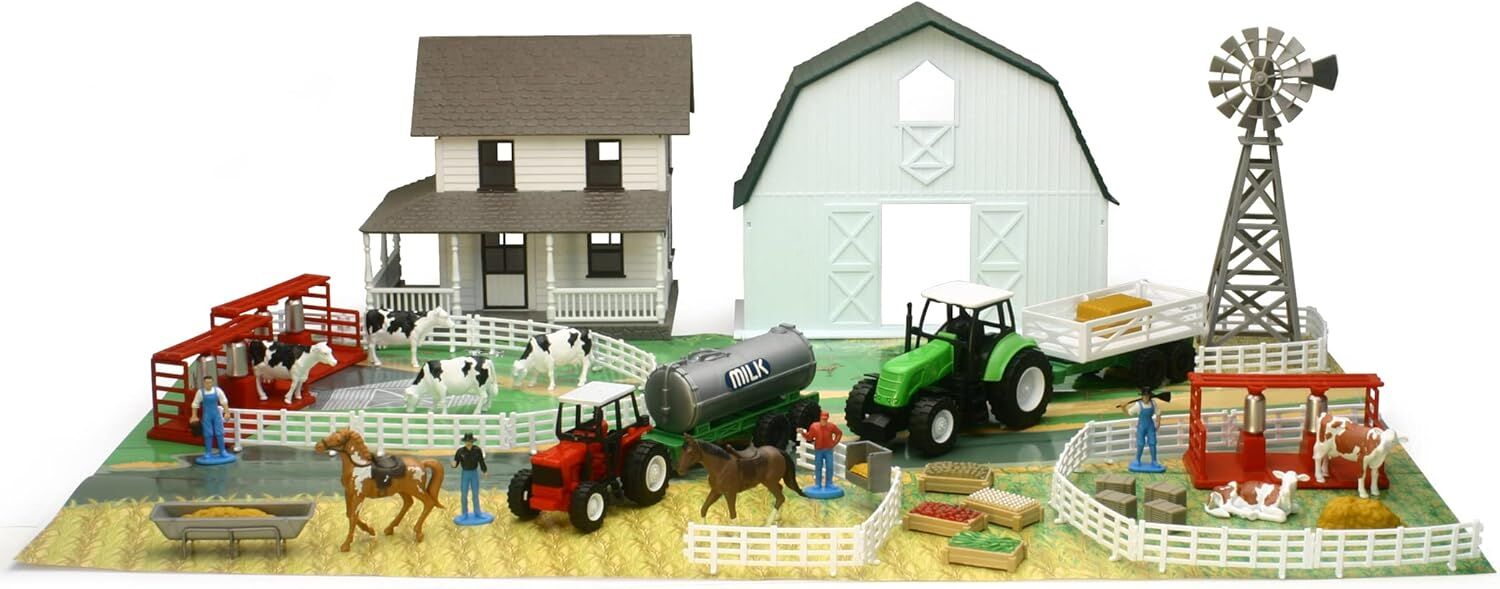 New Ray Country Life Deluxe Farm Playset