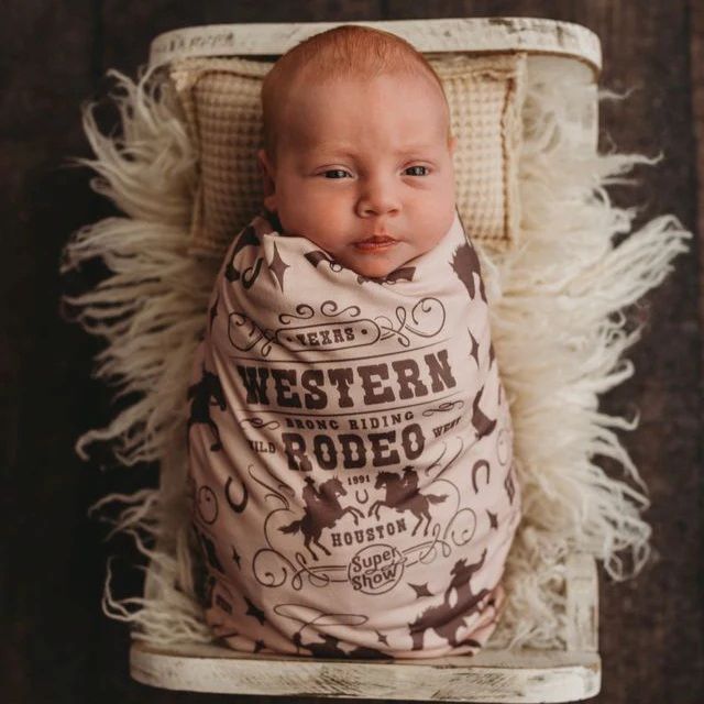 Shea Baby Infant Western Rodeo Swaddle