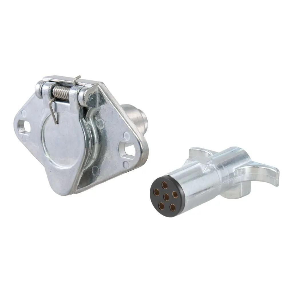 Curt 6-Way Round Connector Plug & Socket