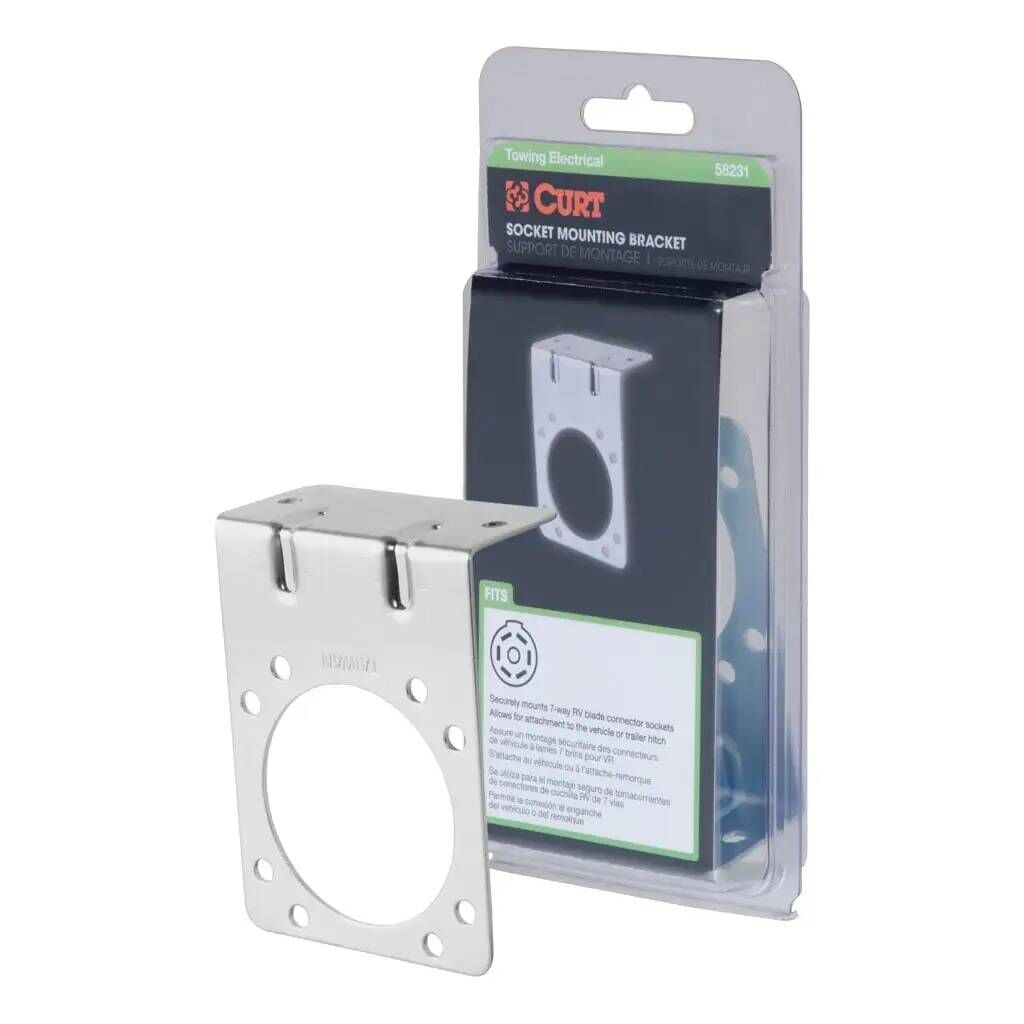 Curt Zinc Connector Mounting Bracket for 7-Way RV Blade