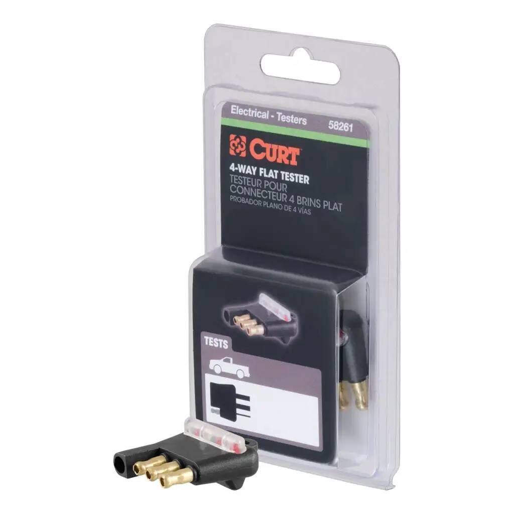 Curt 4-Way Flat Connector Tester