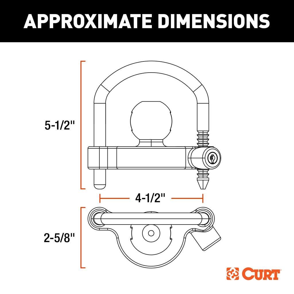 Curt Universal Trailer Couple Lock #23090