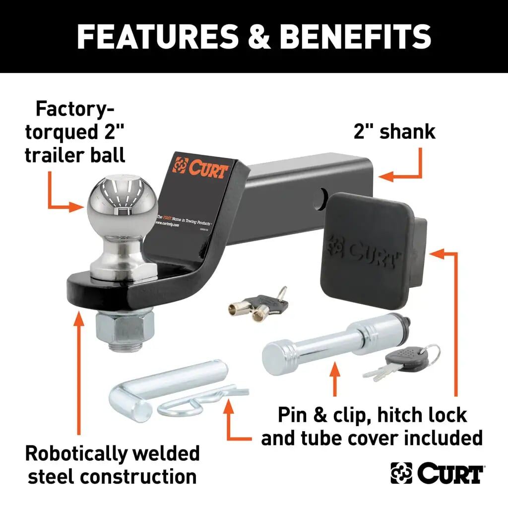 Curt Towing Starter Kit 2-In Drop With 2-In Ball