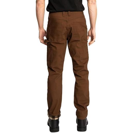 Full Blue Men's Carpenter Fleece Lined Regular Fit Canvas Stretch Performance Pants