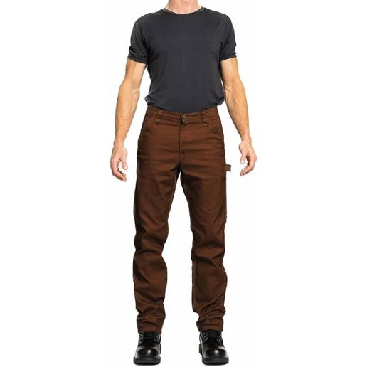 Full Blue Men's Carpenter Fleece Lined Regular Fit Canvas Stretch Performance Pants