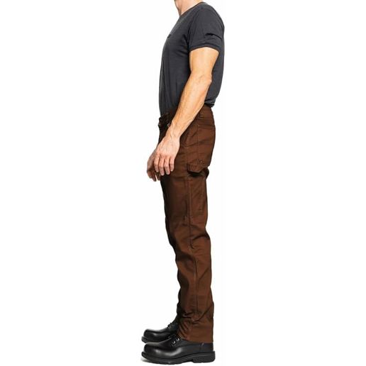 Full Blue Men's Carpenter Fleece Lined Regular Fit Canvas Stretch Performance Pants